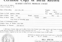 Adoption Certificate Template New Free Fake Birth Certificate Maker Koman Mouldings Co