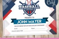 Basketball Camp Certificate Template New Baseball Certificates Baseball Awards Kid Certificates