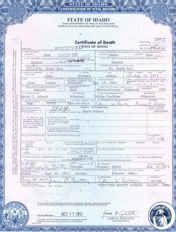 Birth Certificate Fake Template Awesome Tennessee Birth Certificate New Jersey Death Certificate Sample