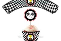 Cars Birthday Banner Template Unique Race Car theme Cupcake Wrappers Birthday Party Printable Etsy