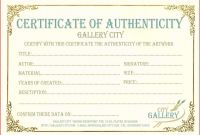 Certificate Of Authenticity Template Awesome 012 Certificate Of Authenticity Template Free Ideas Bunch for Your