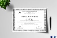 Certificate Of Participation Template Word Awesome Printable Participation Certificates Ince Villa Chems Com