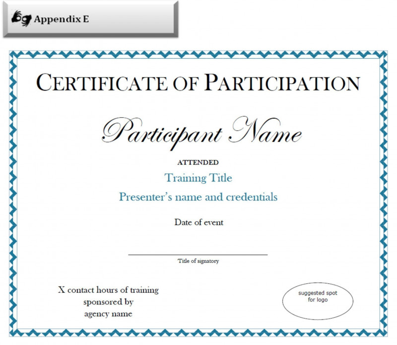 Conference Participation Certificate Template Awesome Sample Of Certificate Of attendance Sazak Mouldings Co