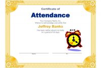 Employee Of the Month Certificate Template with Picture Awesome attendance Certificate Templates Free attendance Certificate