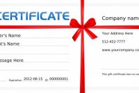 Homemade Christmas Gift Certificates Templates New Personal Training Gift Certificate Template Villa Chems Com