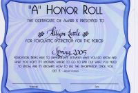 Honor Roll Certificate Template New Awards Certificates Templates for Word Koman Mouldings Co