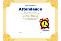 Perfect attendance Certificate Template Awesome Certificate Of Recognition Template Word Award Free Brochure