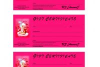 Pink Gift Certificate Template Awesome Valentine Gift Certificate Template Word Certificatetemplateword Com