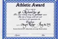 Sports Award Certificate Template Word Unique athletic Certificate Template Sports Templates for Word Basketball