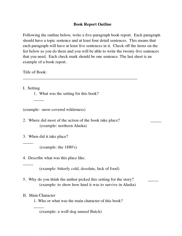 Story Report Template New College Book Report Template Outline Following the Great Help
