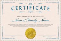 Summer Camp Certificate Template New Necessary Parts Of An Award Certificate