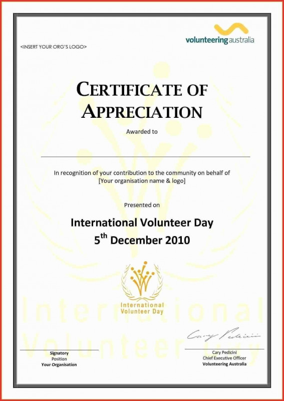 Thanks Certificate Template Unique Appreciation Certificate Examples form Template Letter format for