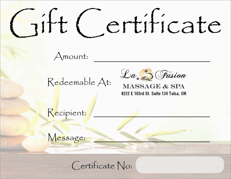 Yoga Gift Certificate Template Free New Beautiful Spa Gift Certificate Template Free Best Of Template
