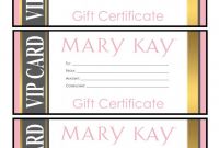 Yoga Gift Certificate Template Free New Mary Kay Gift Certificates Please Email for the Full Pdf Printable