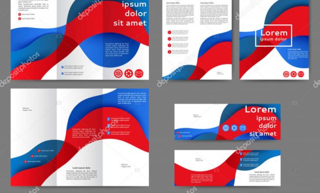 Adobe Illustrator Brochure Templates Free Download Best Set Of Colored Abstract Brochure Template Stock Vector A Maria Lh
