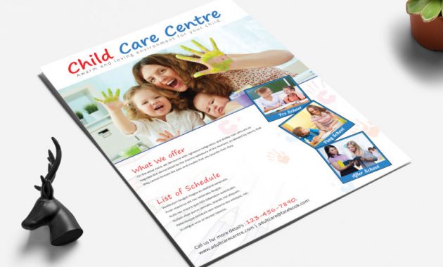 Brochure Templates for School Project Awesome 25 Beautiful Free Paid Templates for Daycare Flyers