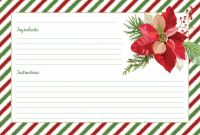 3x5 Blank Index Card Template New Template for Christmas Recipe Card afterschoolncac Com
