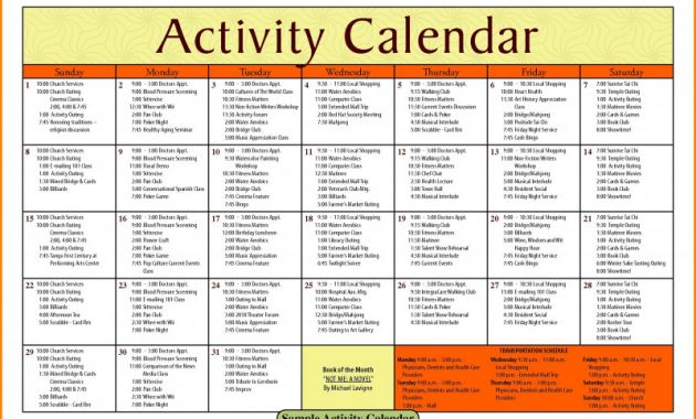 Blank Activity Calendar Template New Church Calendar Template 14 Blank Activity Calendar Template