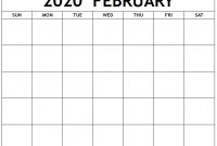 Blank Activity Calendar Template Unique Blank February 2020 Calendar Manage Work Activities 12