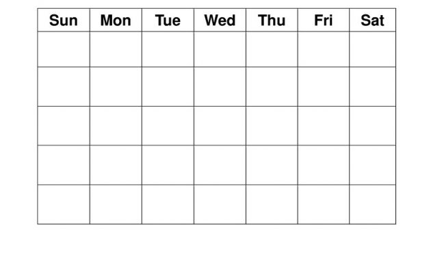 Blank Activity Calendar Template Unique Blank Weekly Calendars Printable Free Printable Calendar