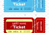 Blank Admission Ticket Template New Ticket Template Modern Trendy Retro Creative Stock Vector