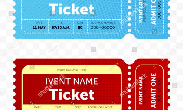 Blank Admission Ticket Template New Ticket Template Modern Trendy Retro Creative Stock Vector