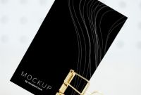 Blank Business Card Template Psd Unique Download Premium Psd Of Black Paper Card Design Mockup 502898
