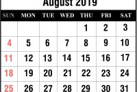Blank Calander Template Awesome Free August 2019 Printable Calendar Template In Pdf Excel
