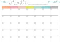 Blank Calander Template Awesome Printable Blank Monthly Calendar with Lines Gallery Of