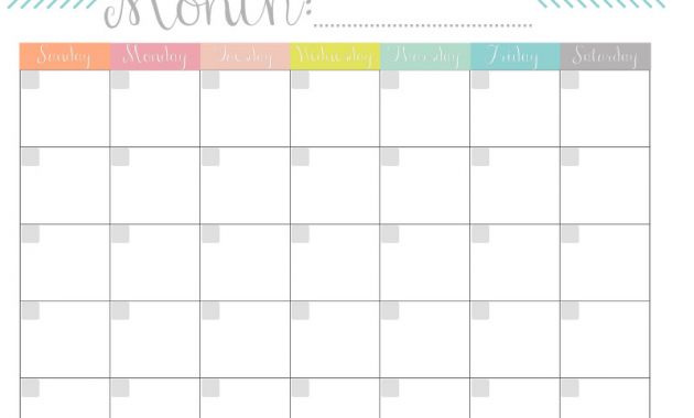 Blank Calander Template Awesome Printable Blank Monthly Calendar with Lines Gallery Of