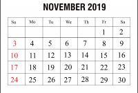 Blank Calendar Template for Kids Unique Blank Calendar November 2019 Printable Excel Landscape Template