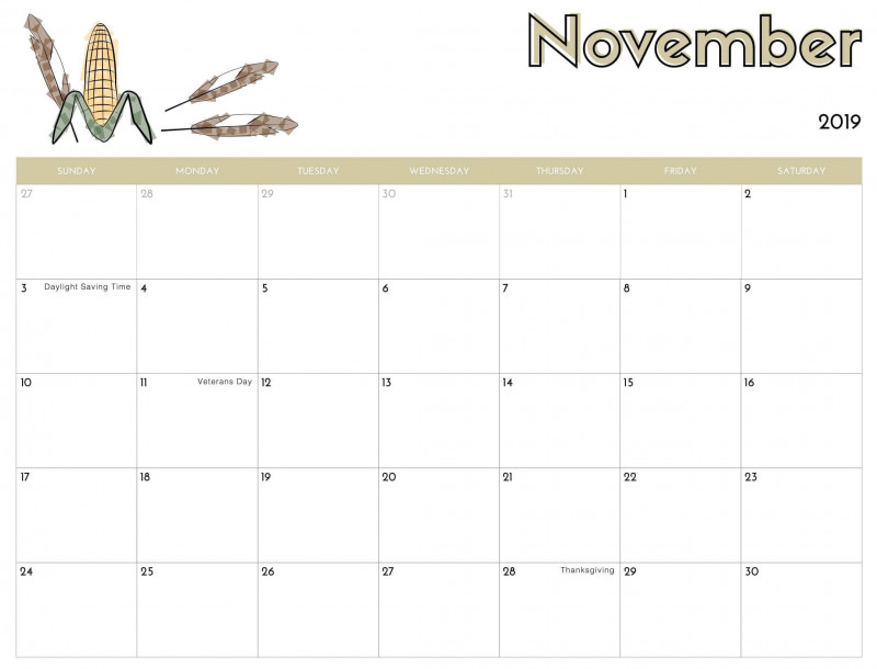 Blank Calender Template New November 2019 Calendar Printable Images Printable Business