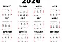 Blank Calender Template Unique 2020 Printable Calendar Download Free Blank Templates