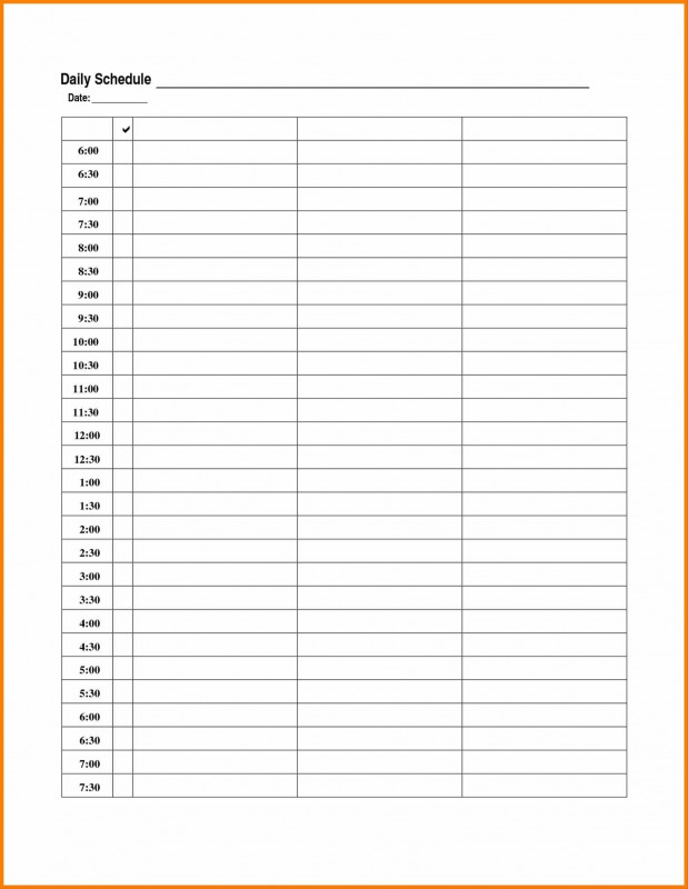 Blank Cleaning Schedule Template Awesome Printable Spreadsheets Blank Daily Calendar Template Excel