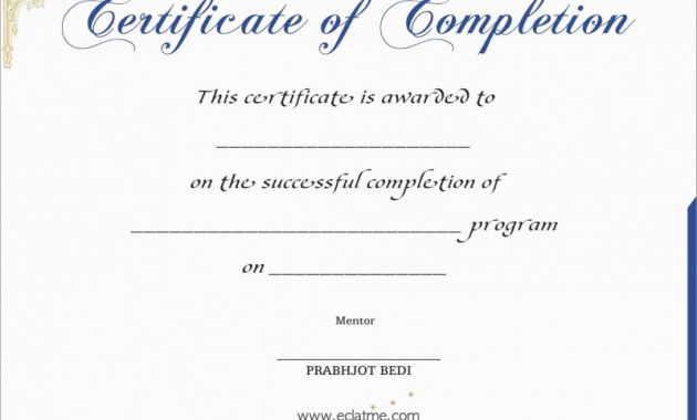 Blank Coupon Template Printable Awesome Free Printable Certificate Of Completion Mult Igry Com