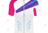 Blank Cycling Jersey Template New Cycling Jersey Mockup Tshirt Sport Design Royalty Free