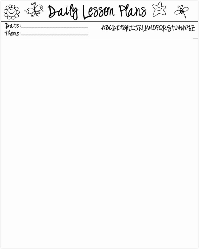 Blank Elephant Template New 40 Blank toddler Lesson Plan Template Markmeckler Template