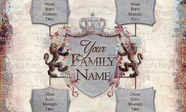 Blank Family Tree Template 3 Generations New Heraldry Pedigree Chart 3 Generation 8 5x11 Ancestry