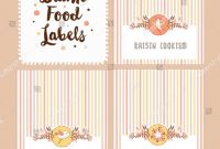 Blank Food Label Template Unique Collection Blank Food Labels Birthday Party Stock Vector