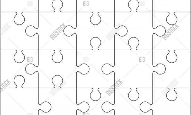 Blank Jigsaw Piece Template Unique 20 Jigsaw Puzzle Vector Photo Free Trial Bigstock
