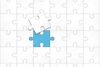Blank Jigsaw Piece Template Unique Creative Vector Illustration Of Jigsaw Puzzle Pieces