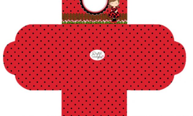 Blank Ladybug Template New Ladybugs Free Printable Boxes Oh My Quinceaneras
