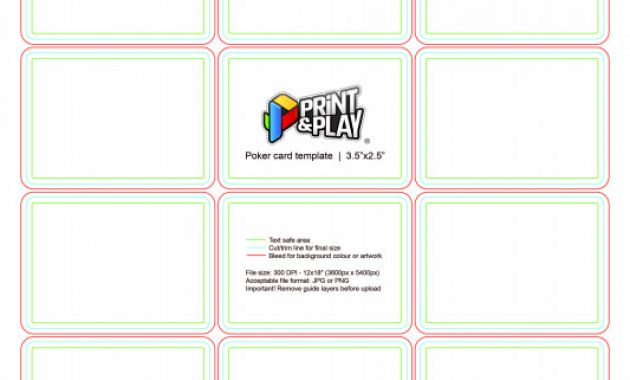 Blank Magic Card Template Awesome Playing Cards formatting Templates Print Play
