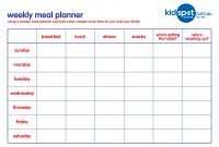 Blank Meal Plan Template Awesome Weekly Family Meal Planner Templates at