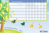 Blank Reward Chart Template New 20 Thorough Daily Routine Chart for Kids Template