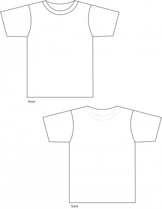 Blank T Shirt Outline Template Awesome Free Outline Of A T Shirt Template Download Free Clip Art