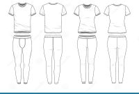 Blank T Shirt Outline Template New Blank Clothing Templates Stock Vector Illustration Of