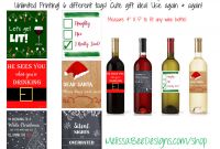 Blank Wine Label Template New Printable Sarcastic and Funny Wine Labels Christmas Holiday