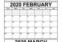 Blank Word Wall Template Free Unique January March 2020 Calendar Template Free Download 12