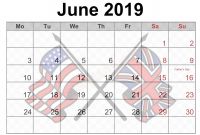 Blanks Usa Templates New 5 Blank June Calendar 2019 with Holidays Uk Usa Blank